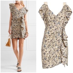 Isabel Marant Topaz Print Linen Mini Dress Size 40